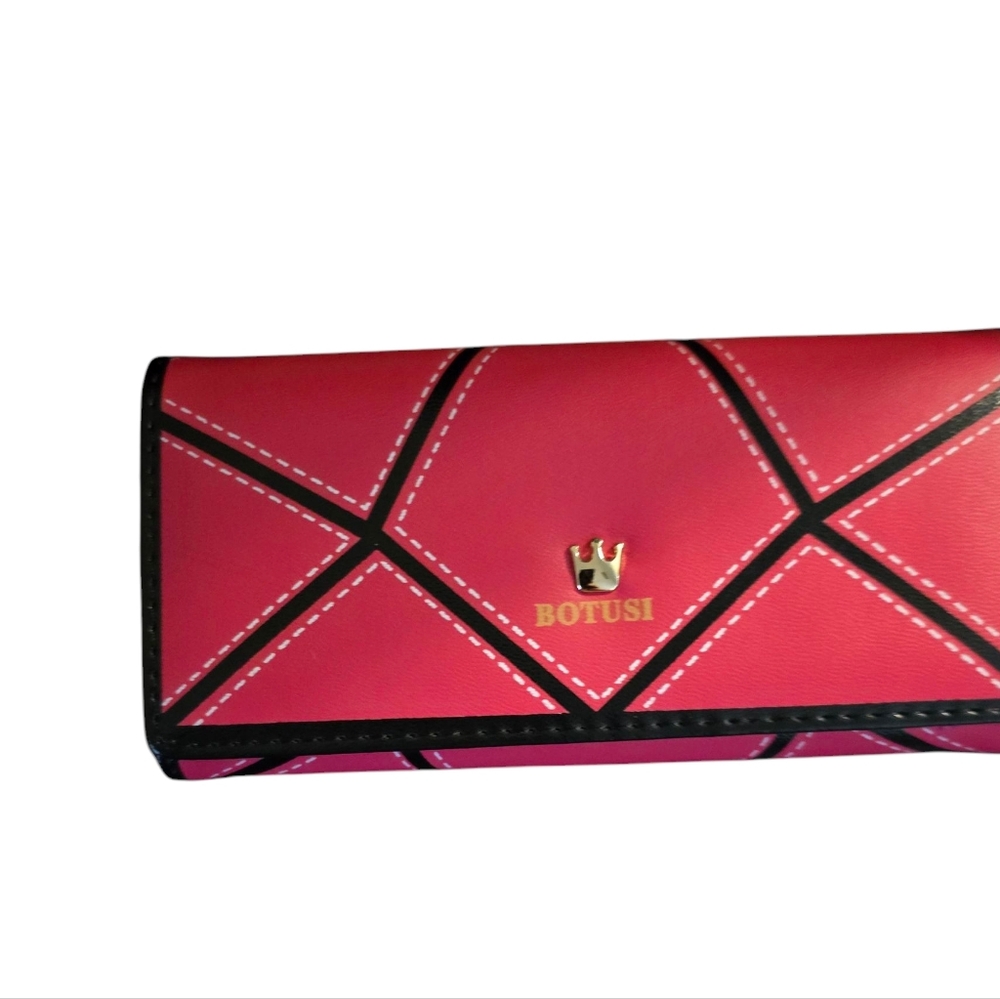 Botusi Pink and Black Wallet NWOT